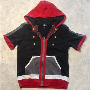 Disney Black and Red Hooded Sweatshirt